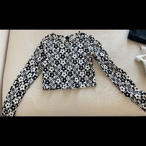 Flower Power Cropped Long Sleeve T